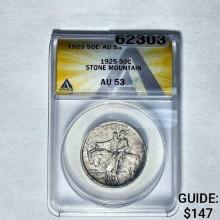 1925 Stone Mountain 50C ANACS AU 53