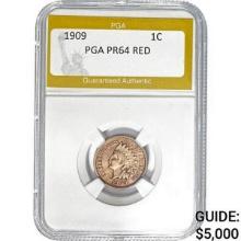 1909 Indian Head Cent RED PGA PR64