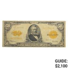 1922 $50 "GRANT" GOLD CERTIFICATE VERY FINE