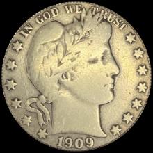 1909-O Silver Barber Half Dollar NICELY CIRCULATED