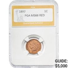 1897 Indian Head Cent PGA MS66 RED