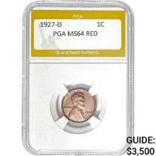 1927-D Lincoln Cent PGA RED PGA MS64