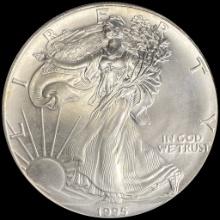 1995 1 oz Silver American Eagle $1 GEM BU