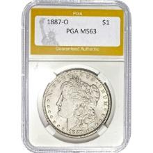 1887-O Morgan Silver Dollar PGA MS63