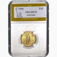 1995 $10 American Gold Eagle PGA MS70