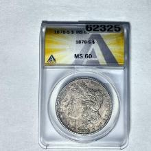 1878-S Morgan Dollar ANACS MS 60 SILVER