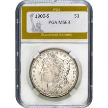 1900-S Morgan Silver Dollar PGA MS63