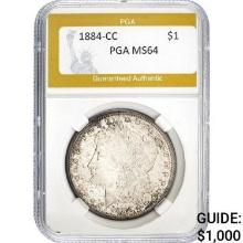 1884-CC Morgan Silver Dollar PGA MS64