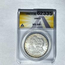 1886 Morgan Dollar ANACS MS 65 SILVER