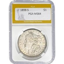 1898-S Morgan Silver Dollar PGA MS64