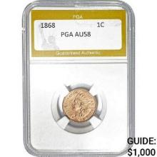 1868 Indian Head Cent PGA PGA AU58