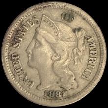 1882 Nickel Three-Cent Piece ABOUT UNCIRCULATED