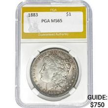 1883 Morgan Silver Dollar PGA  MS65