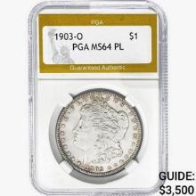 1903-O Morgan Silver Dollar PGA MS64 PL