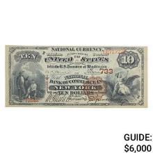 1882 $10 BB NEW YORK, NY NATIONAL UNCIRCULATED