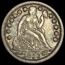 1853-O [Arrows] Seated Liberty Dime LIGHTLY CIRCULATED