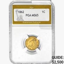 1862 Indian Head Cent PGA MS65