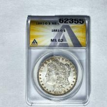 1881-O Morgan Dollar ANACS MS62 SILVER