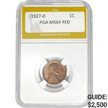 1927-D Lincoln Cent PGA  MS64 RED