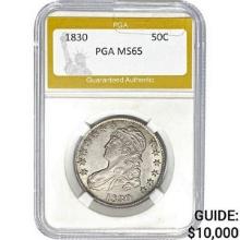 1830 Capped Bust Half Dollar PGA  MS65