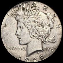 1928 Silver Peace Dollar LIGHTLY CIRCULATED