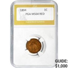 1894 Indian Head Cent PGA  MS64 RED