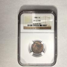 1884 1C Indian Head Cent NGC PF62 RB