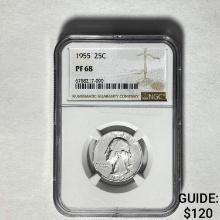 1955 25C Washington NGC PF 68