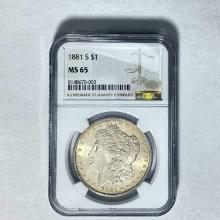 1881-S Morgan Dollar NGC MS 65 SILVER