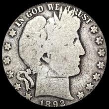 1892-S Silver Barber Half Dollar LIGHTLY CIRCULATED
