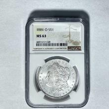 1881-O Morgan Silver Dollar NGC MS 63