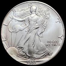 1991 1 oz Silver American Eagle $1 GEM BU
