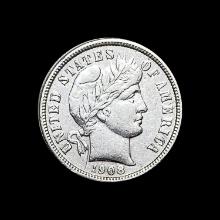 1908-D Silver Barber Dime CLOSELY UNCIRCULATED