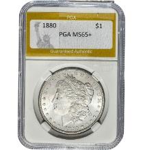 1880 Morgan Dollar PGA MS65+ SILVER