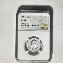 1955 25C Washington Quarter NGC PF68