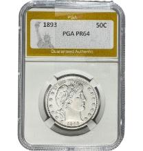 1893 Barber Half Dollar PGA PR64