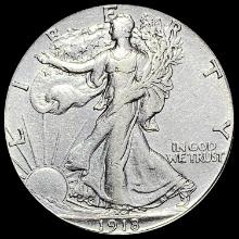 1918-D Walking Liberty Half Dollar CLOSELY UNCIRCULATED