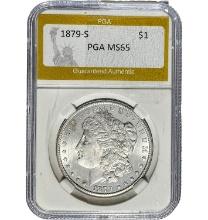 1879-S Morgan Dollar PGA MS65 SILVER