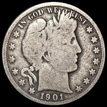 1901-S Silver Barber Half Dollar LIGHTLY CIRCULATED