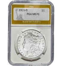 2021-D Morgan Dollar PGA MS70 SILVER