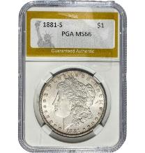 1881-S Morgan Dollar PGA MS66 SILVER