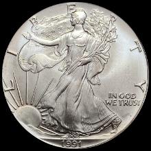 1991 1 oz Silver American Eagle $1 GEM BU