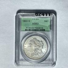 1880-S Morgan Dollar PCGS MS63 SILVER