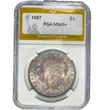 1887 Morgan Dollar PGA MS65+ SILVER
