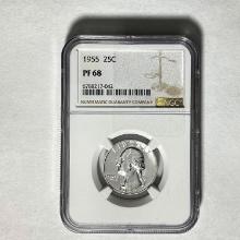 1955 25C Washington Quarter NGC PF 68