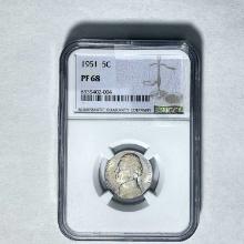 1951 5C Jefferson NGC PF 68