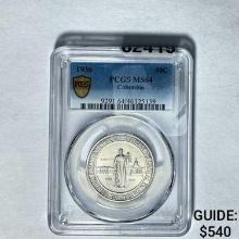 1936 Columbia 50C PCGS MS64
