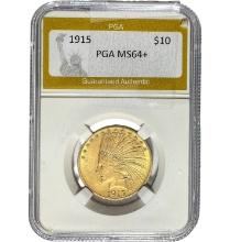 1915 $10 Gold Indian PGA MS64+