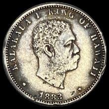 1883 Hawaii Silver 1/4 Dollar LIGHTLY CIRCULATED