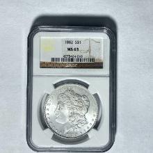 1882 Morgan Dollar NGC MS 63 SILVER